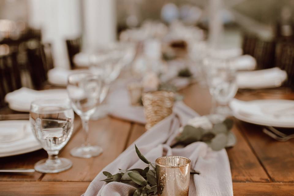 Table Runners and Votives