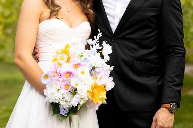 Soft romantic bridal glam