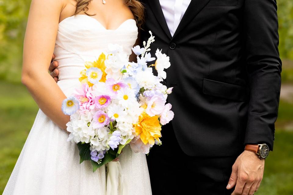Soft romantic bridal glam