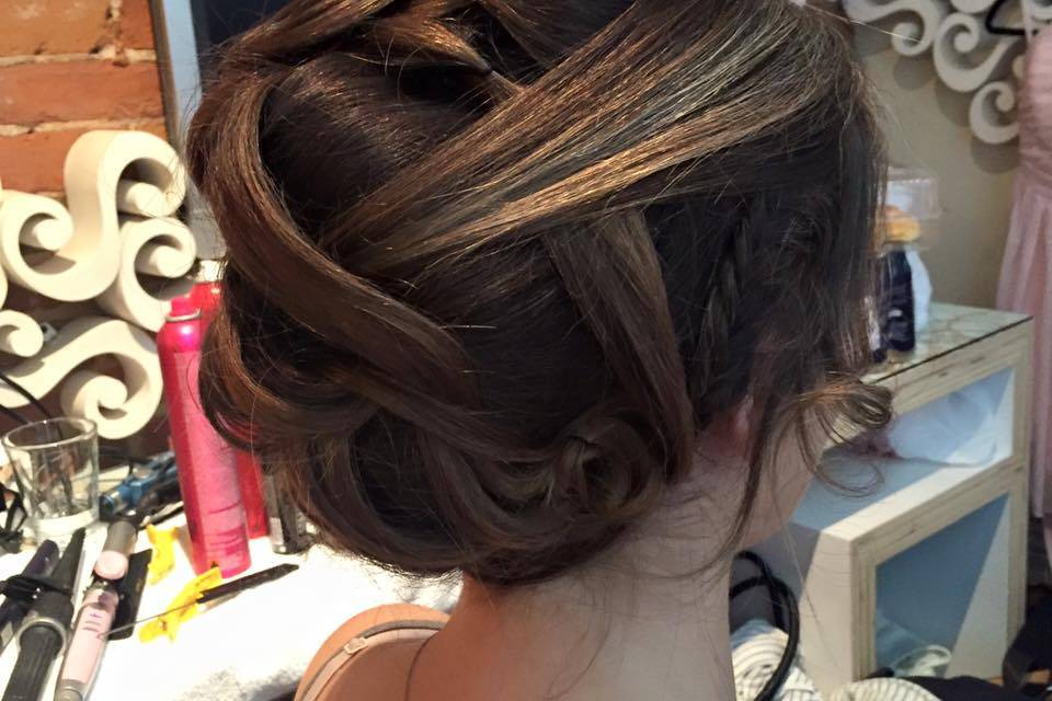 Updo and braids