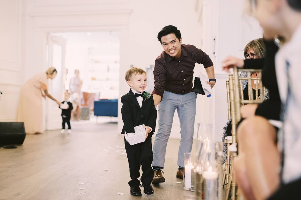 Our team the ring bearer!