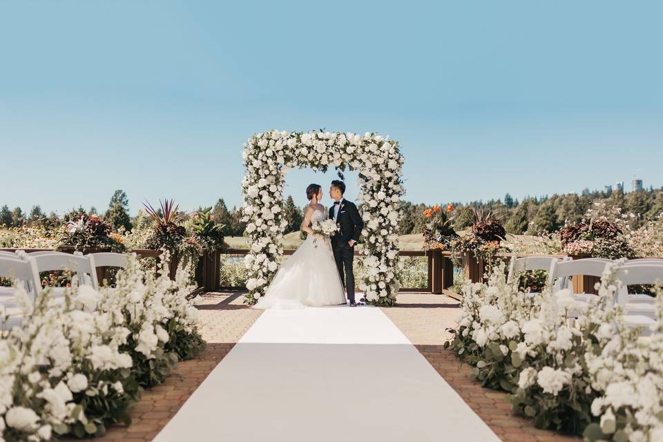 Ceremony floral arbour