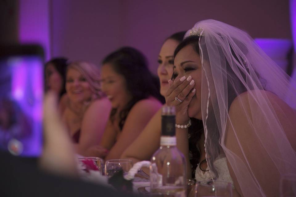 Bride surprised