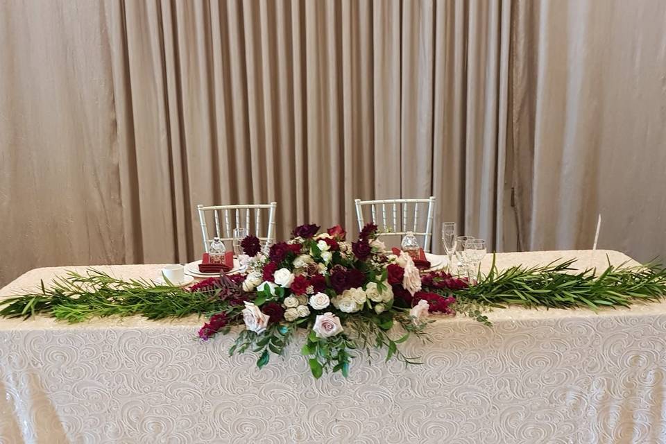 Sweetheart table centerpiece a