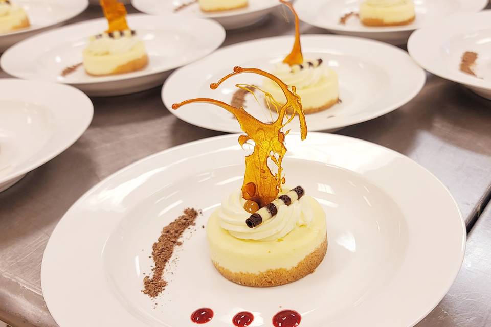 Cheesecake with Sugar Tuille