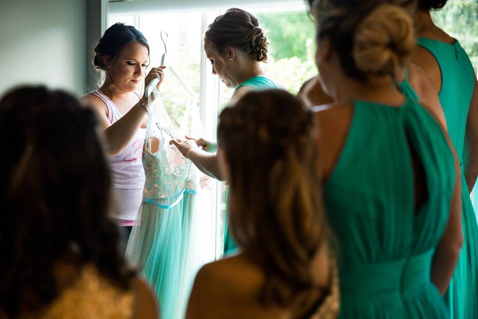 The Bride Getting Ready