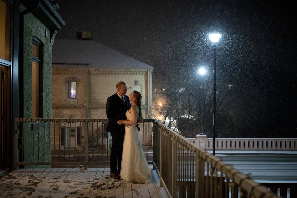 Romantic balcony setting