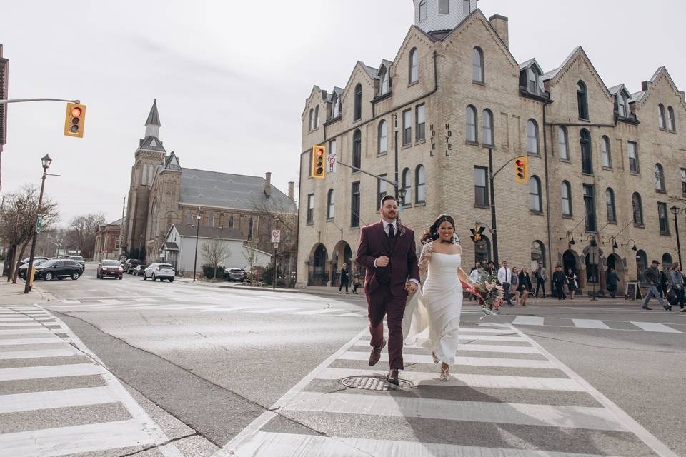 Newlywed portrait