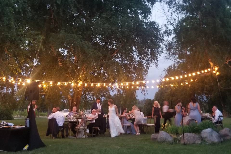 Micro Wedding outdoor dinner