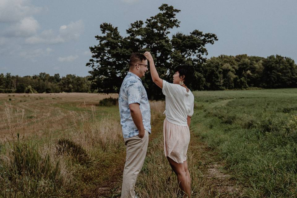 Couple in the fields