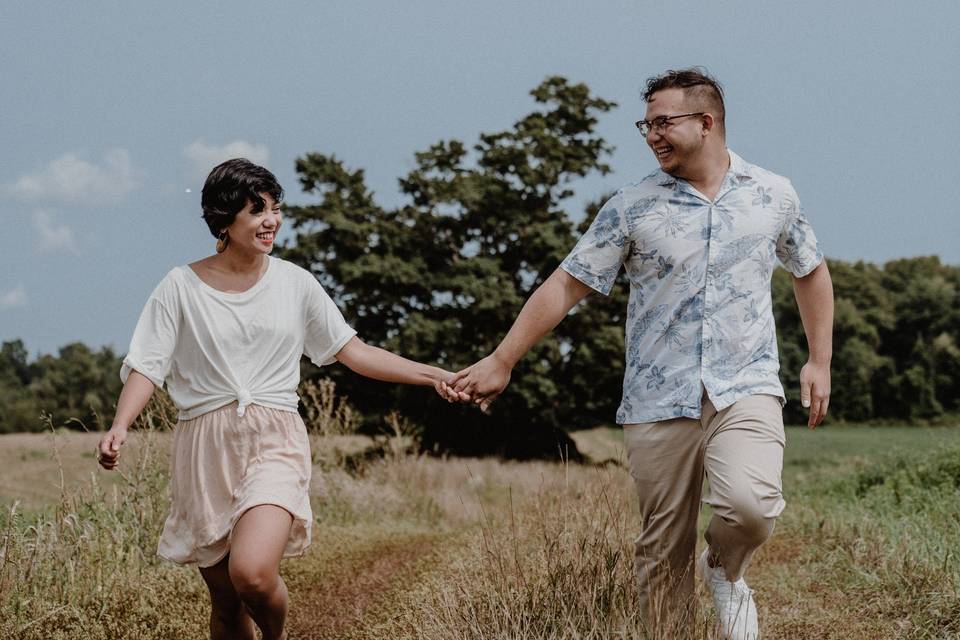 Couple in the fields