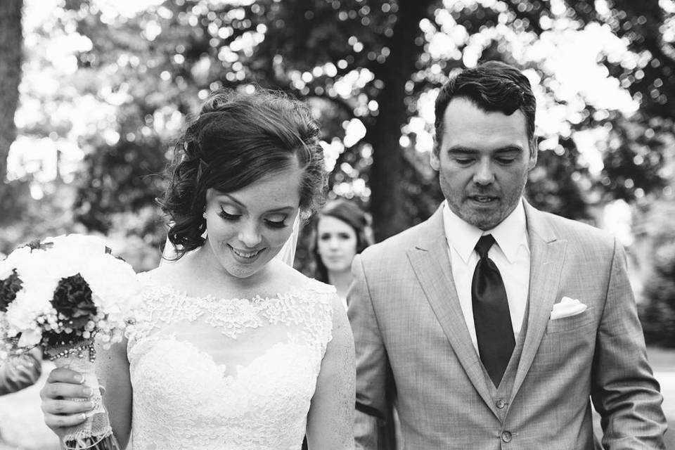 Black & white wedding