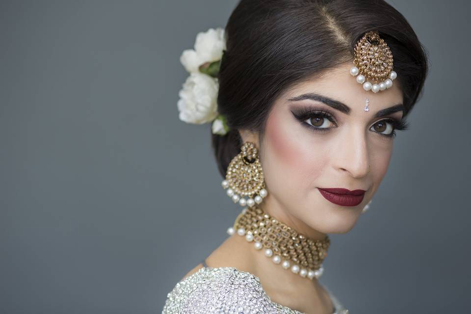 BC wedding makeup updo