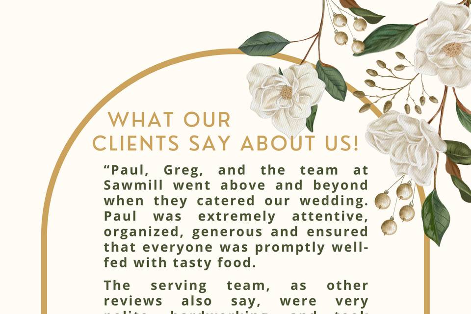 Sawmill Banquet & Catering Services