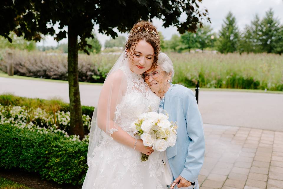 Bride and grandma