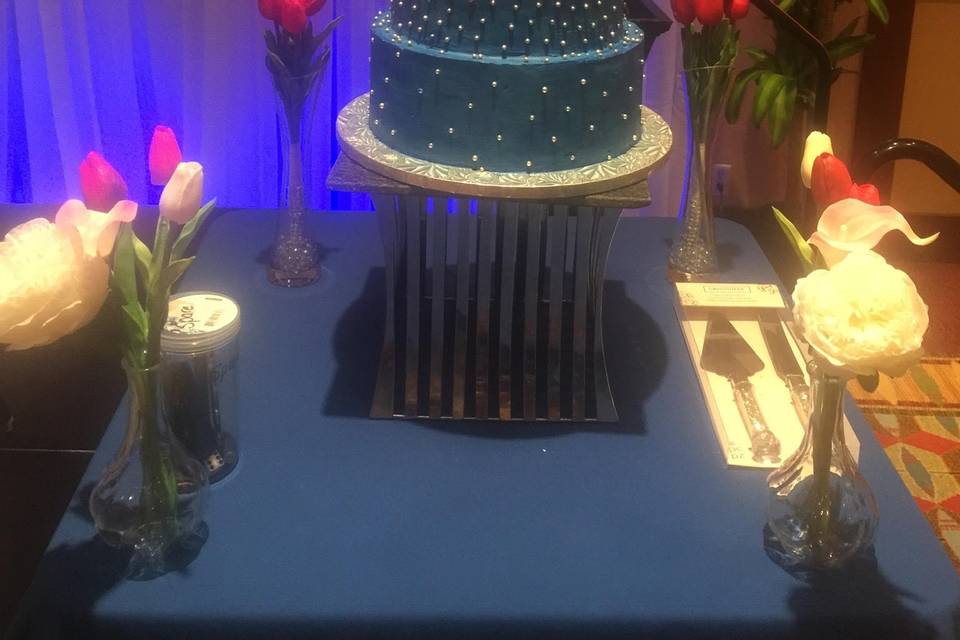 Three-tier cake