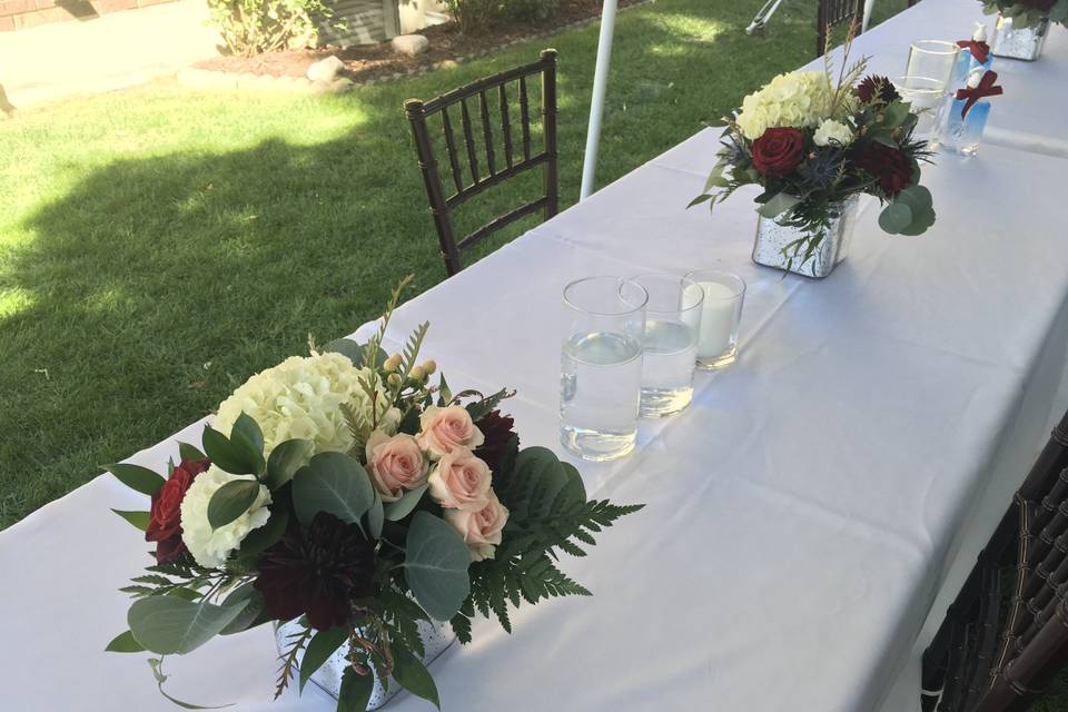 Head table florals