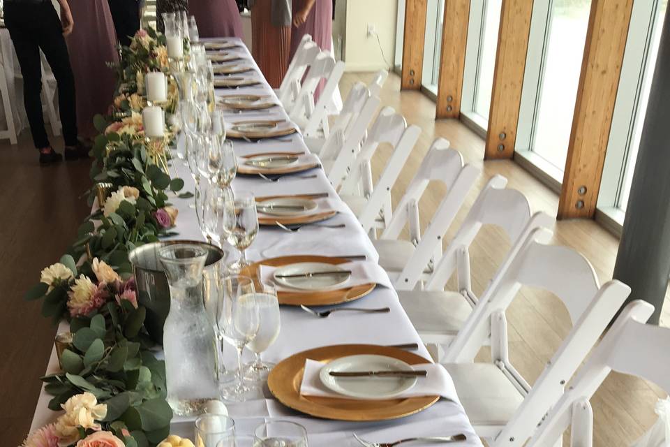 Head table, UBC Boathouse