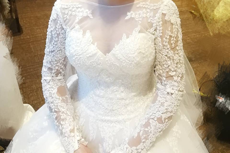 Korean style bridal look