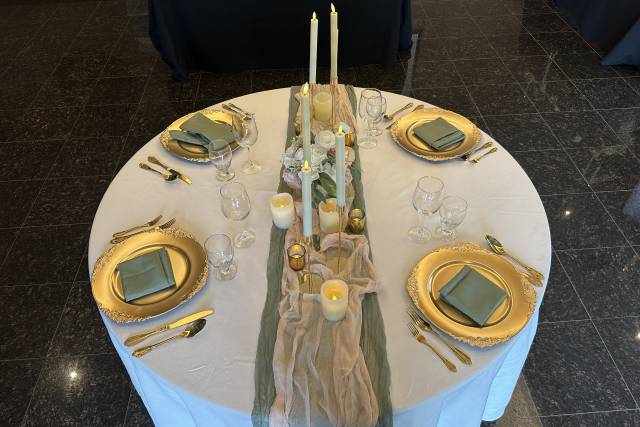 Sage & Peach with Gold Decor