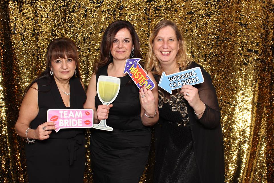 Guests enjoying the photo booth