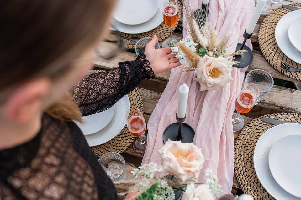 Back yard tablescape