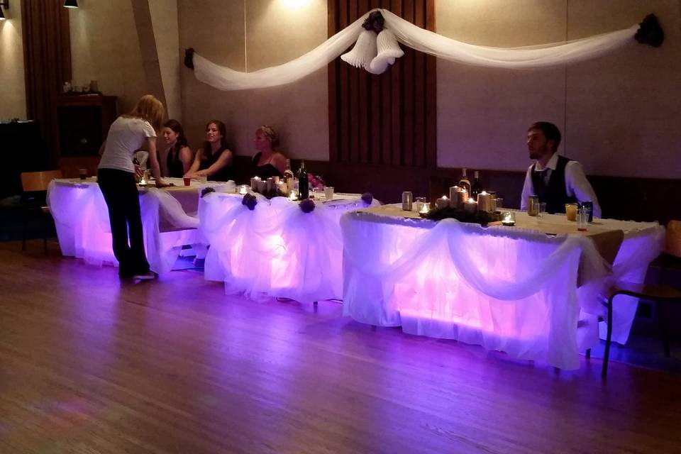 Head table lighting