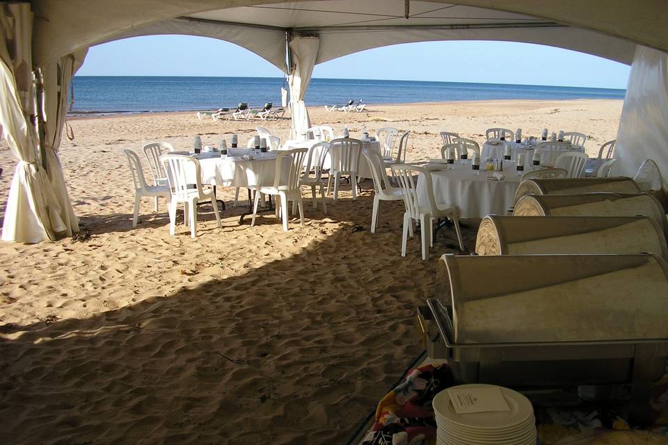 Beach - tent wedding