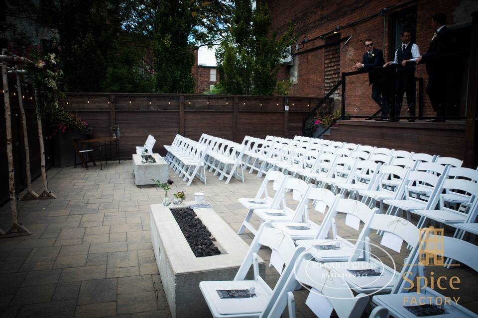 Patio ceremony