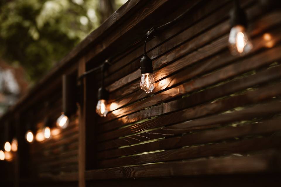 Rainy ceremony set up