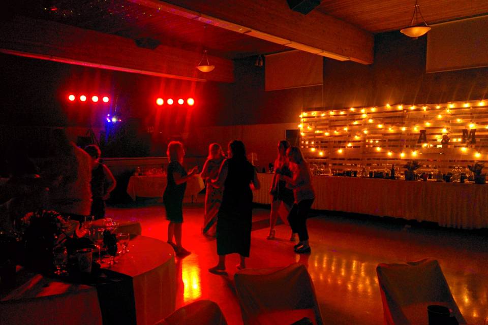 Wedding dance with lights
