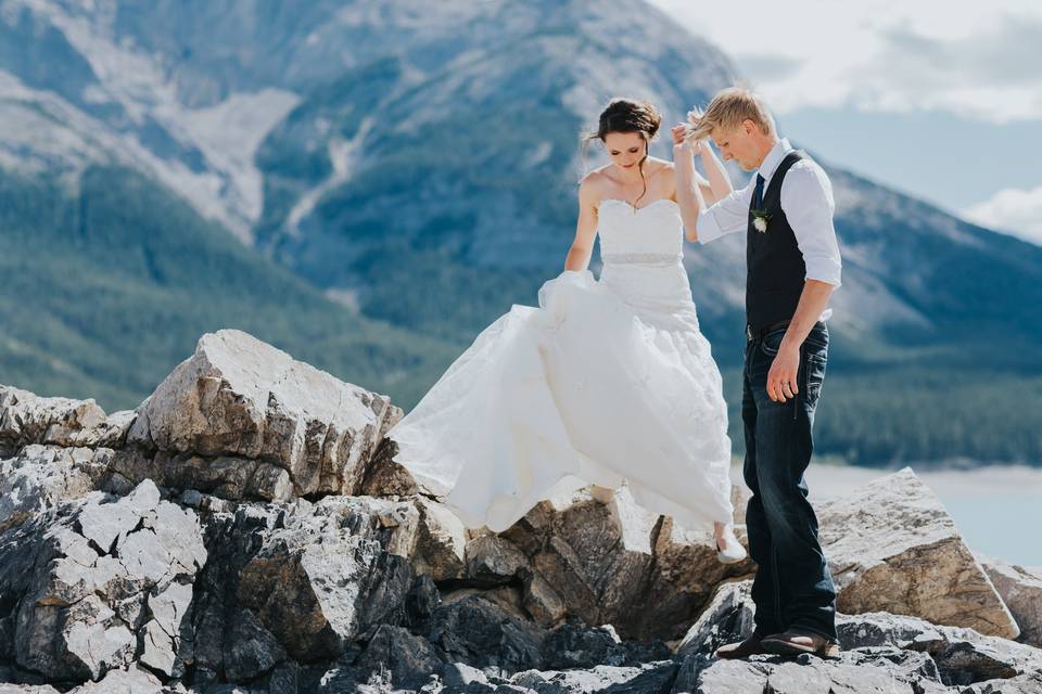 Abraham Lake Wedding