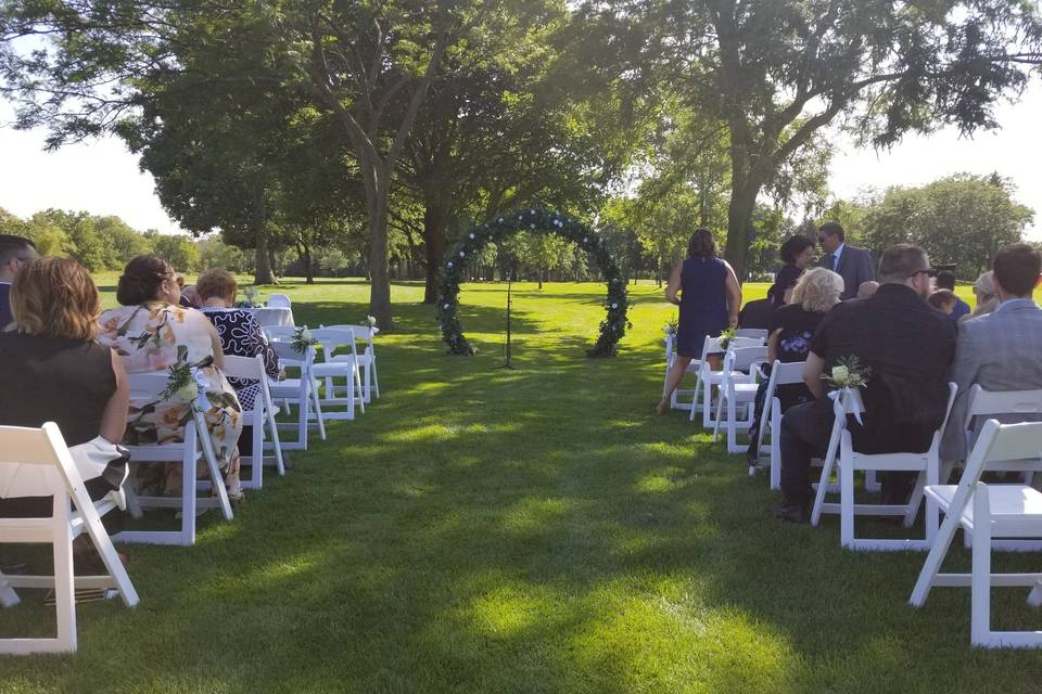 All White Wedding Ceremony