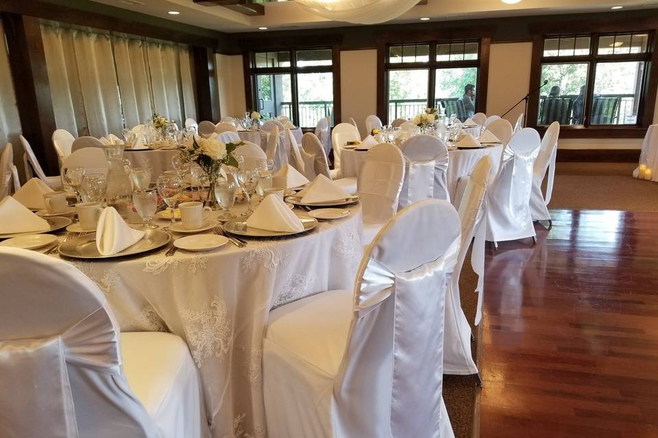 All White Wedding Guest Tables