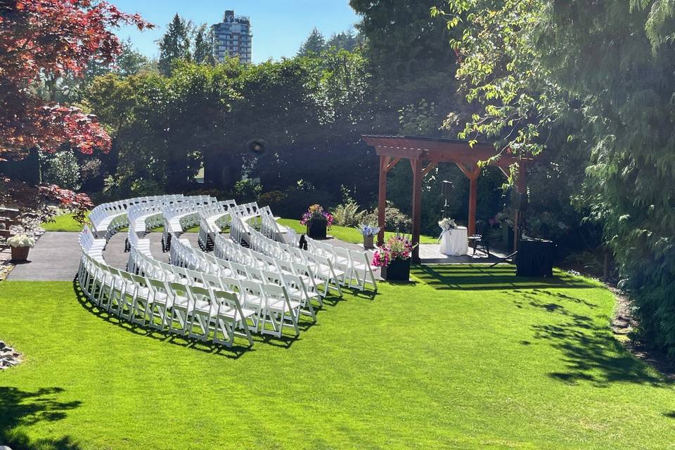 Garden Ceremony set up