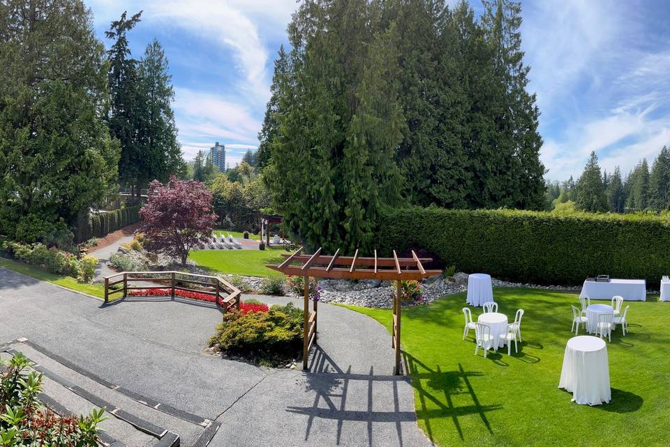 Panorama shot of gardens