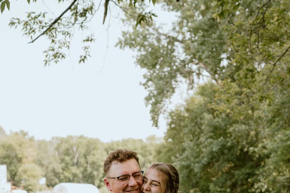 Flower farm wedding portraits