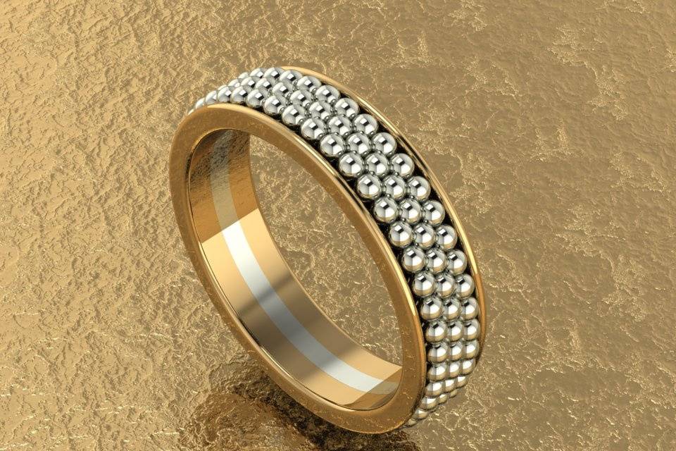 OroDiam Wedding Band