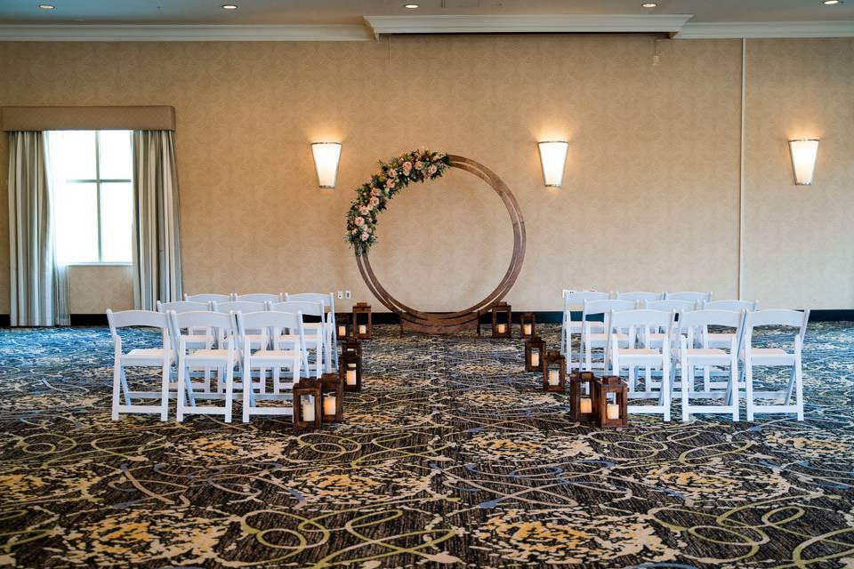 Ceremony aisle setup