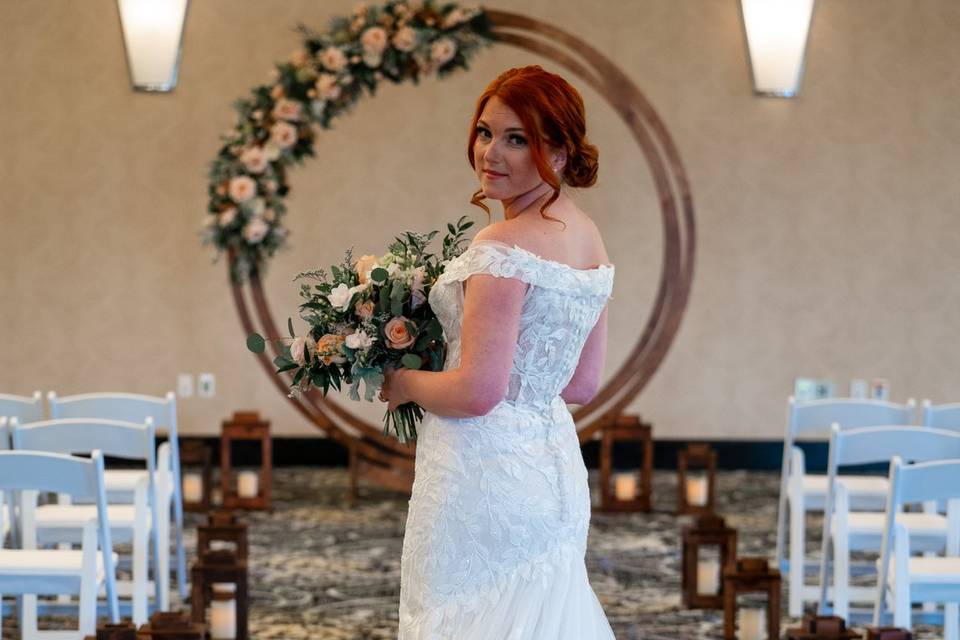 Ceremony aisle setup