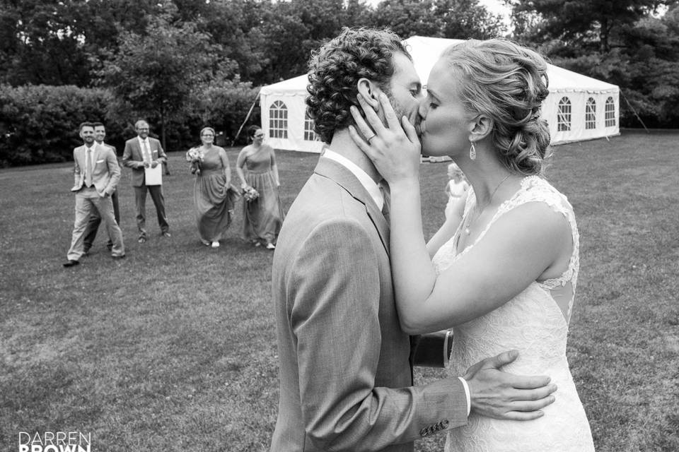 First kiss after marriage