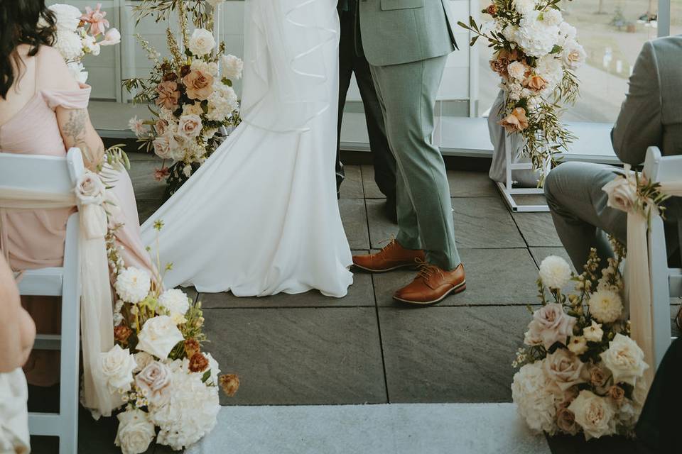 East facing ceremony