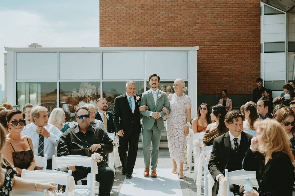 East facing ceremony