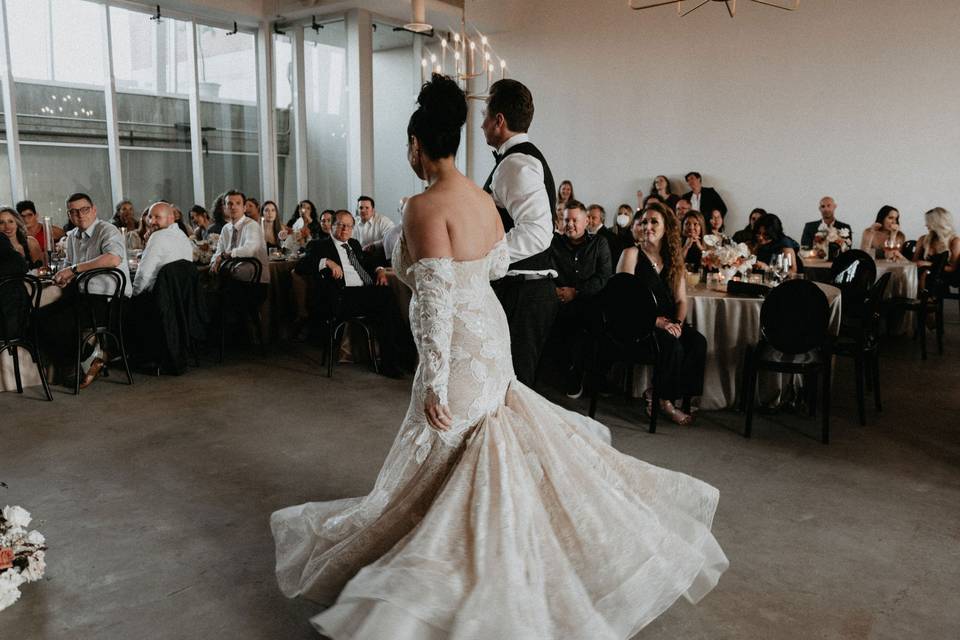First dance in ballroom