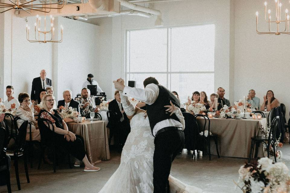 First dance in ballroom