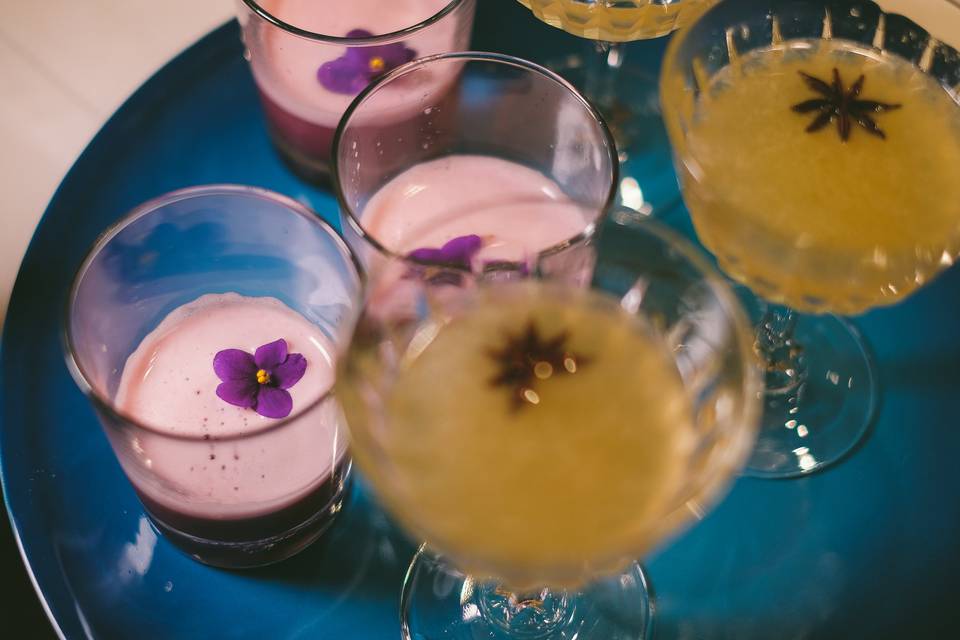 Colourful cocktails