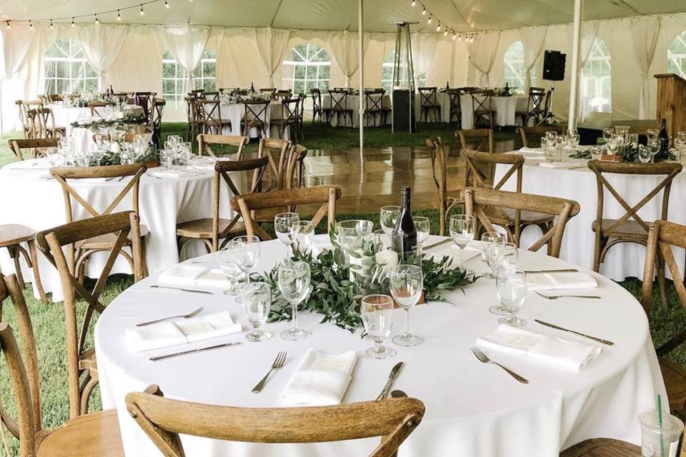 Clear top wedding tent