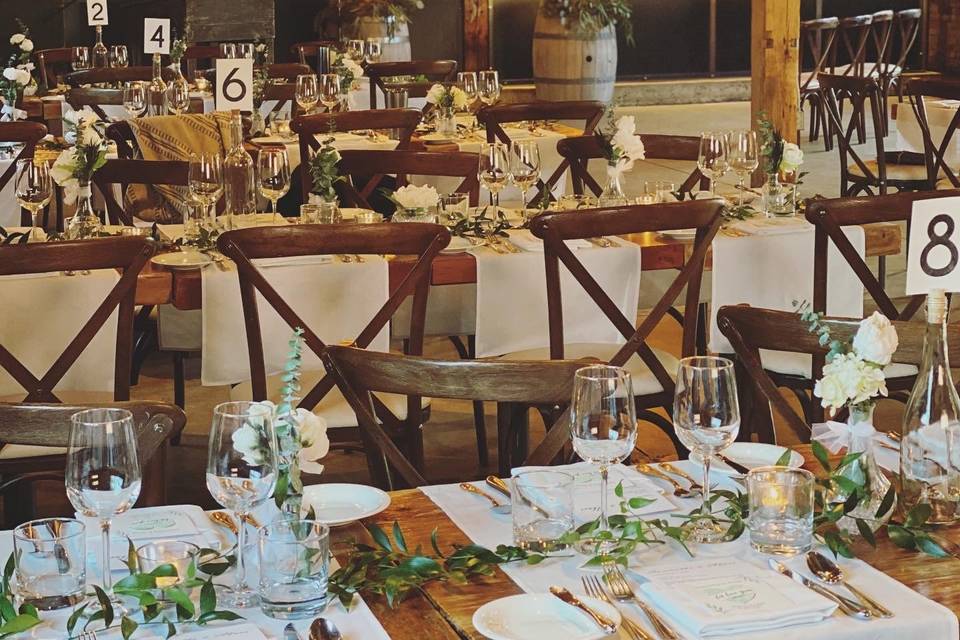 Rustic table set up
