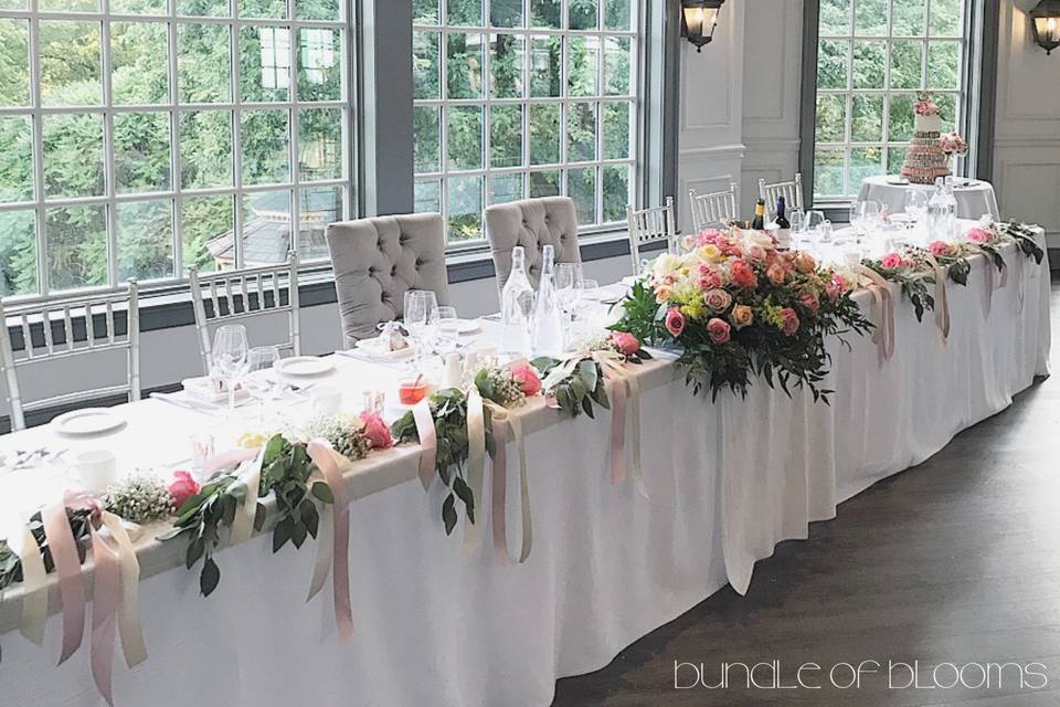 Head table flowers from $150