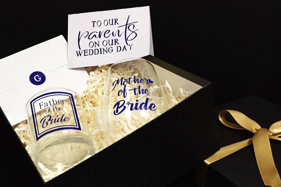 Parents of the Bride gift set